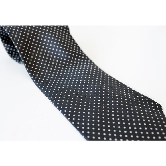 VTG Dunhill England Silk Polka Dot Tie Retro Preppy Business Grandpa Annie Hall - Picture 7 of 13